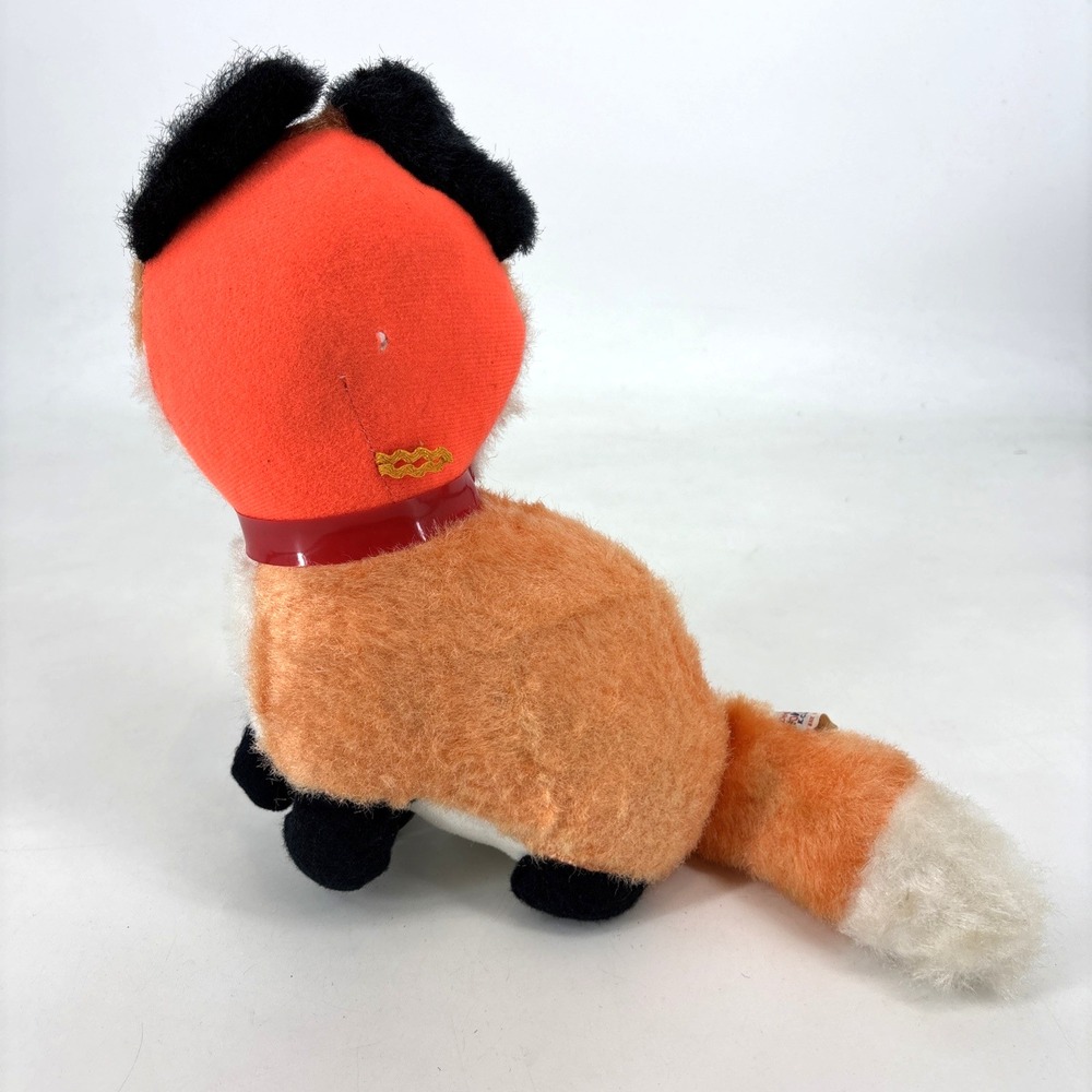 Vintage SUPERIOR TOY AND NOVELTY Plush Orange Fox Red Collar‎ 12" 1960s 1970s - Picture 13 of 16